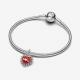 Pandora ékszer Opálos piros szív függő charm nyíllal 793667C01