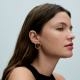 Pandora ékszer Organikus formájú kör shine fülbevaló 263265C00