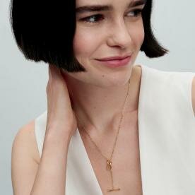 Pandora ékszer Organikus formájú shine kör nyaklánc T kapoccsal 363255C00-50