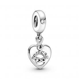 Pandora ékszer Örökké barátok szív függő ezüst charm 799294C01