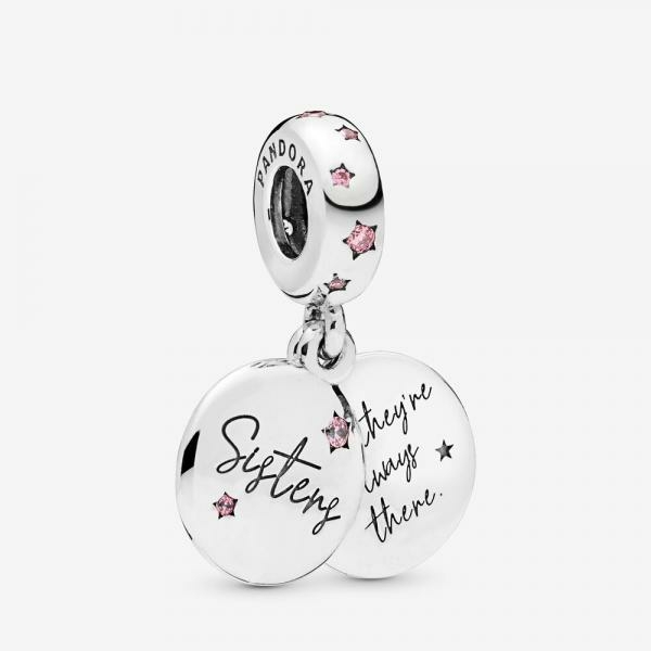 Pandora ékszer Örökké nővérek függő ezüst charm 798012FPC