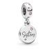 Pandora ékszer Örökké nővérek függő ezüst charm 798012FPC