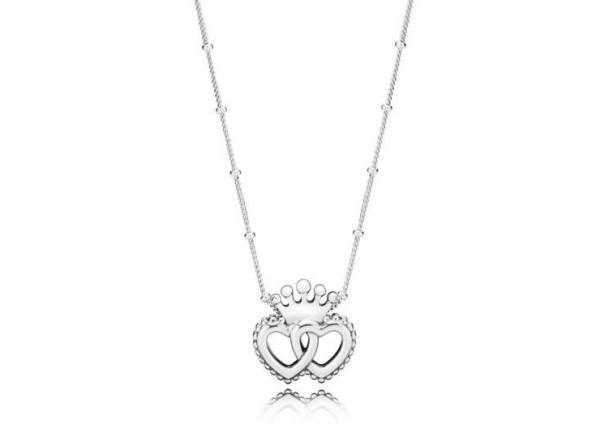 Pandora ékszer Összefonódó fenséges szívek ezüst nyaklánc 397719-45