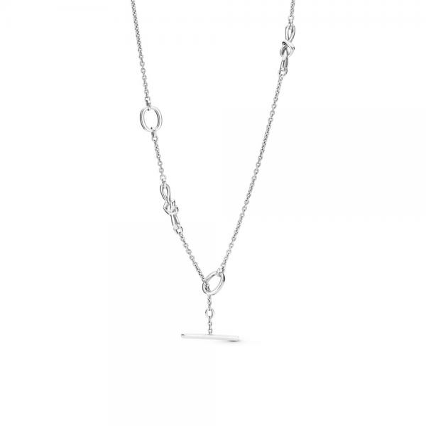Pandora ékszer Összefonódó szívek vastag ezüst nyaklánc 398080-90