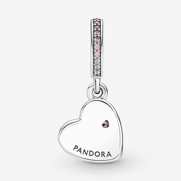 Pandora ékszer Összefonódó végtelen szívek rozé ezüst függő charm 781020C01