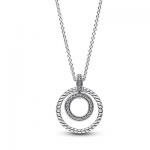 Pandora ékszer Pandora logó kör alakú ezüst medál lánccal 392308C01-50