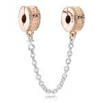 Pandora ékszer Pandora logo rozé biztonsági lánc 782057CZ-05