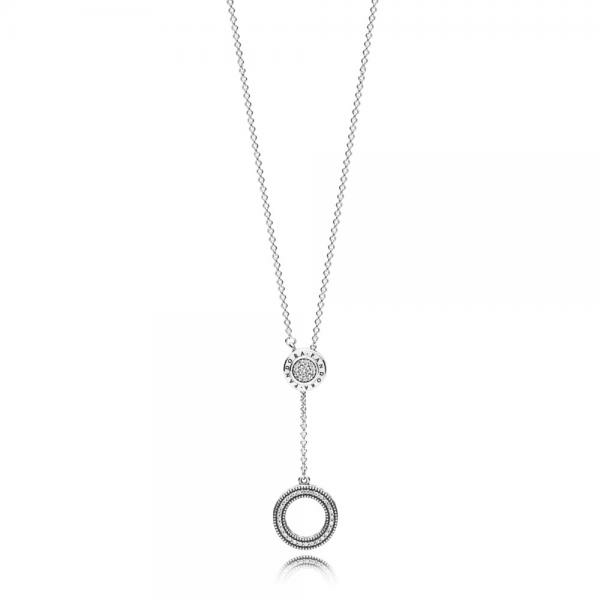 Pandora ékszer Pandora monogrammos ezüst nyaklánc 397445CZ-70
