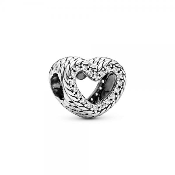Pandora ékszer Pávé és kígyólánc stílusú ezüst charm 799100C01