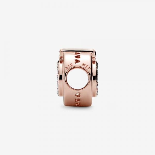 Pandora ékszer Pávé koronás O rozé charm 789059C01