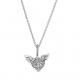 Pandora ékszer Pávé szív és angyalszárny ezüst nyaklánc 398505C01-45