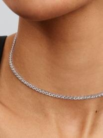 Pandora ékszer Pávé tenisz choker ezüst nyaklánc 393806C01-40