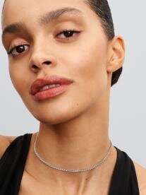 Pandora ékszer Pávé tenisz choker ezüst nyaklánc 393806C01-40