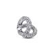 Pandora ékszer Pávé végtelen csomó ezüst charm 793771C01