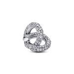 Pandora ékszer Pávé végtelen csomó ezüst charm 793771C01