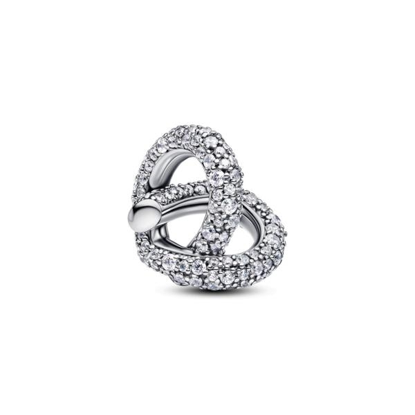Pandora ékszer Pávé végtelen csomó ezüst charm 793771C01