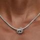 Pandora ékszer Pávé végtelen csomó ezüst charm 793771C01