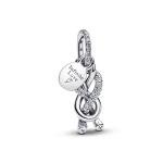 Pandora ékszer Pávé végtelen csomó függő ezüst charm 793780C01