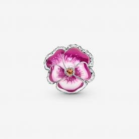 Pandora ékszer Pink árvácska ezüst charm 790777C01