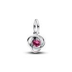Pandora ékszer Pink örökkévalóság körök függő ezüst charm 793125C10