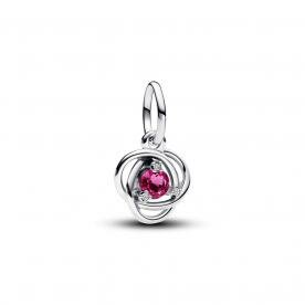 Pandora ékszer Pink örökkévalóság körök függő ezüst charm 793125C10