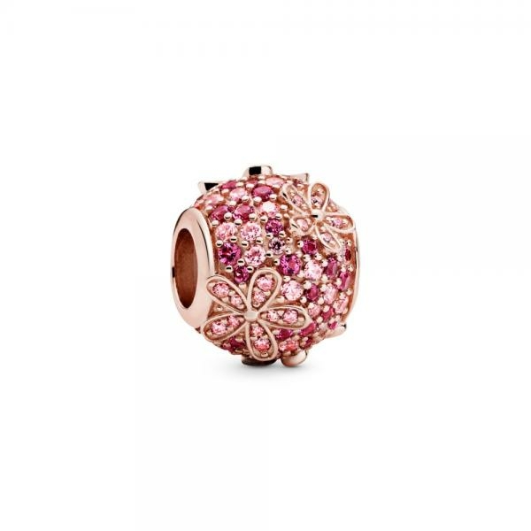 Pandora ékszer Pink pávé százszorszép rozé charm 788797C01