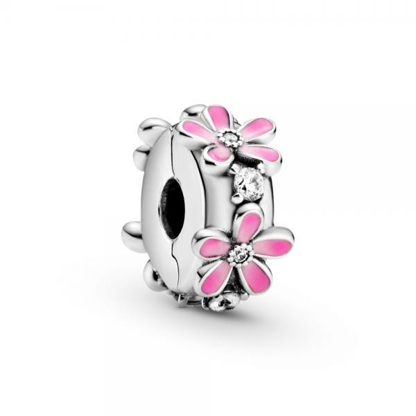 Pandora ékszer Pink százszorszép szilikonos ezüst klip 798809C01