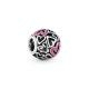 Pandora ékszer Pink szívek áttört ezüst charm 798677C01