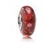 Pandora ékszer Piros buborékos muránói üveg ezüst charm 791631CZ