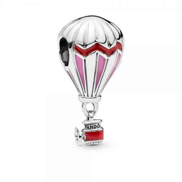 Pandora ékszer Piros hőlégballon ezüst charm 798055ENMX