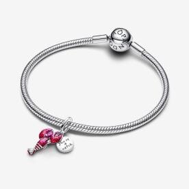 Pandora ékszer Piros homár függő ezüst charm 793676C01