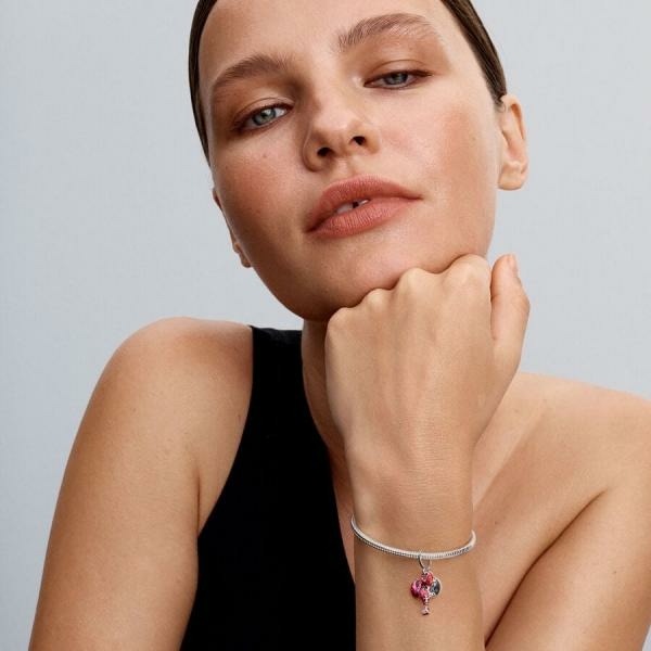 Pandora ékszer Piros homár függő ezüst charm 793676C01