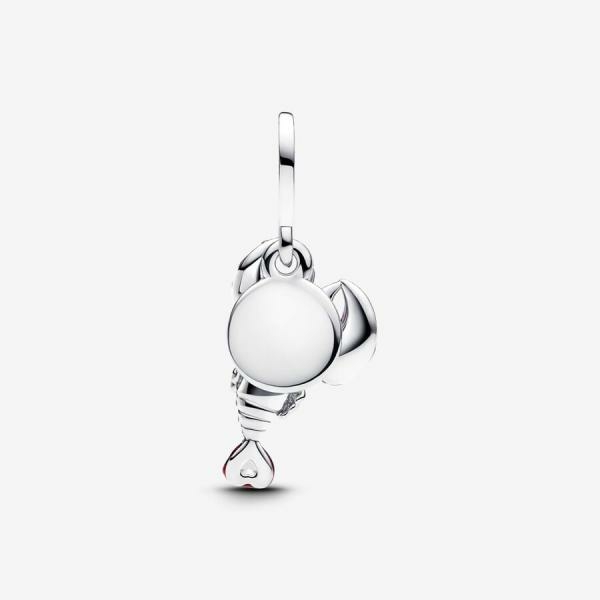 Pandora ékszer Piros homár függő ezüst charm 793676C01