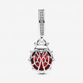 Pandora ékszer Piros katicabogár függő ezüst charm 792571C01