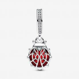 Pandora ékszer Piros katicabogár függő ezüst charm 792571C01