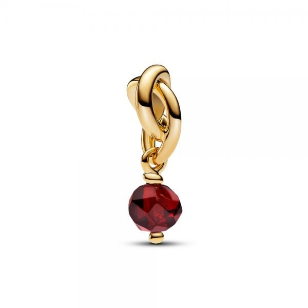 Pandora ékszer Piros örökkévalóság kör shine charm 763462C01