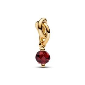 Pandora ékszer Piros örökkévalóság kör shine charm 763462C01