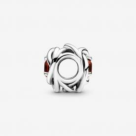 Pandora ékszer Piros örökkévalóság körök ezüst charm 790065C06