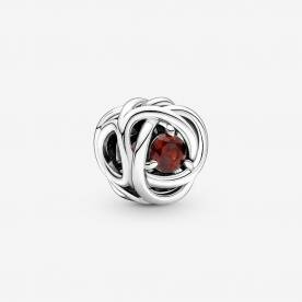 Pandora ékszer Piros örökkévalóság körök ezüst charm 790065C06