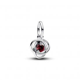 Pandora ékszer Piros örökkévalóság körök függő ezüst charm 793125C01