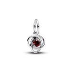 Pandora ékszer Piros örökkévalóság körök függő ezüst charm 793125C01