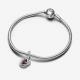 Pandora ékszer Piros örökkévalóság körök függő ezüst charm 793125C01