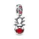 Pandora ékszer Piros orrú rénszarvas függő ezüst charm 792330C01