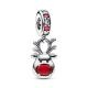 Pandora ékszer Piros orrú rénszarvas függő ezüst charm 792330C01