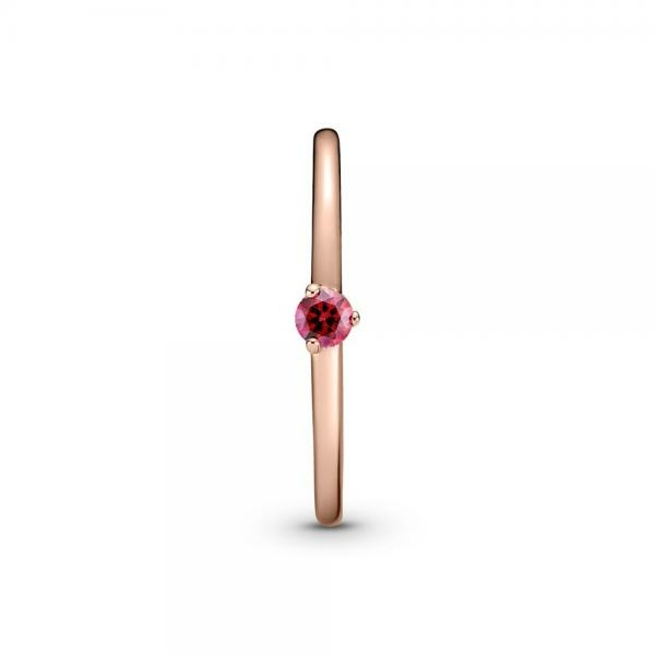 Pandora ékszer Piros solitaire rozé gyűrű 