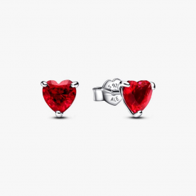 Pandora ékszer Piros szívek fülbevaló nyaklánc szett PV004