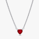 Pandora ékszer Piros szívek fülbevaló nyaklánc szett PV004