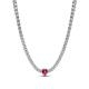 Pandora ékszer Piros szives ezüst chocker nyaklánc 393549C01-40