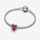 Pandora ékszer Piros tűzzománcos rózsa ezüst charm 793673C01