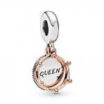 Pandora ékszer Queen függő rozé ezüst charm 788255